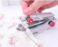 Mini Sewing Stitch Stitching Tailoring Machine for Garment Cloth Home Household Hand-Operated Manual Stapler Size(Pack Of 1)-thumb1