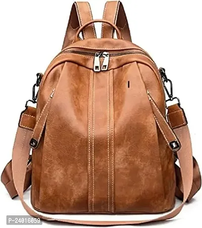 Stylist Artificial Leather Bagpacks For Women-thumb0