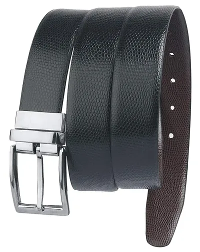 WILDHORN Formal Reversible Leather Belt for Men | Color- Black  Brown | 48 inches length || Waist upto 44 inches I
