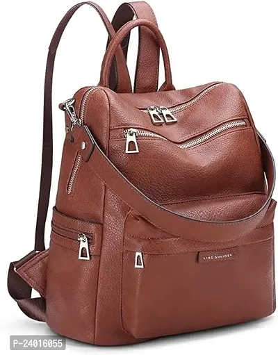 Stylist Artificial Leather Bagpacks For Women-thumb0