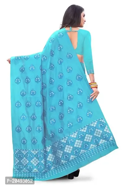 THE VARNI TEX Banarasi Silk Women's Saree With Soft Febric Comfortable And For Party  Festivals (5.5 Mtr, Sky Blue) Aw3-thumb2