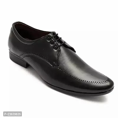 Stylish Black Synthetic Leather Shoes For Men-thumb0