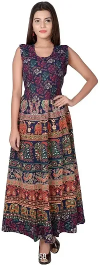 Stylish Multicoloured Cotton Stitched Kurta For Women-thumb0