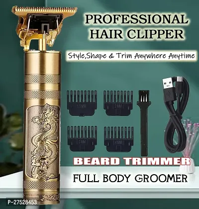Trimmer Men Beard Trimmer, Professional Hair Clipper, Adjustable Blade Clipper, Hair Trimmer and Shaver For Men, Close Cut Precise Hair Machine, Body Trimmer Men Gold