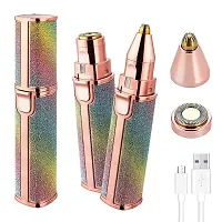 Portable eyebrow trimmer for women, epilator for women, facial hair remover for women,Face, Lips, Nose Hair Removal Electric Trimmer with Light- (Multi)-thumb3