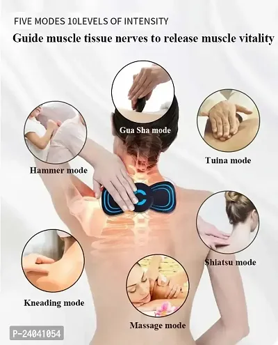 Body Massager 8 Modes 1 Pcs, Portable Mini Massager Cervical Massage Soothing Pain, Body Massager Patch for Whole Body Neck Back Waist Arms Leg (standerd-1)-thumb5