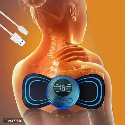 Body Massager 8 Modes 1 Pcs, Portable Mini Massager Cervical Massage Soothing Pain, Body Massager Patch for Whole Body Neck Back Waist Arms Leg (standerd-1)