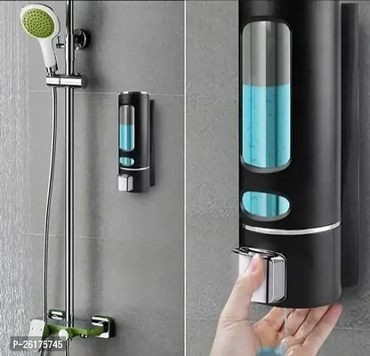 Soap Dispenser for Bathroom Wall Mounted Shampoo Conditioner Hand Wash Gel Dispenser Liquid Soap Sanitizer Dispenser for Basin Kitchen Sink 400Ml Pack of 1 White-thumb2