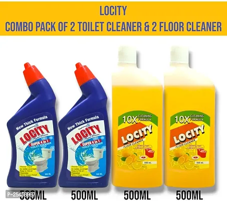Locity combo pack of 2 toilet cleaner  2 tiles floor cleaner-thumb0