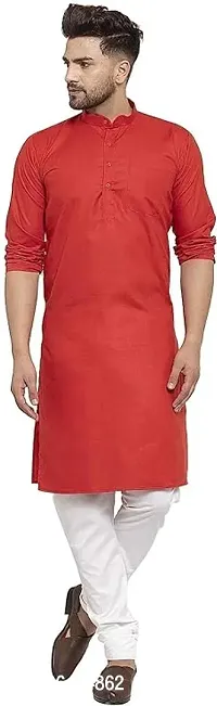traditional ethnic wear cotton kurta pajama Set for Birthday,Wedding, Ceremony, Casual, Engagement-thumb0