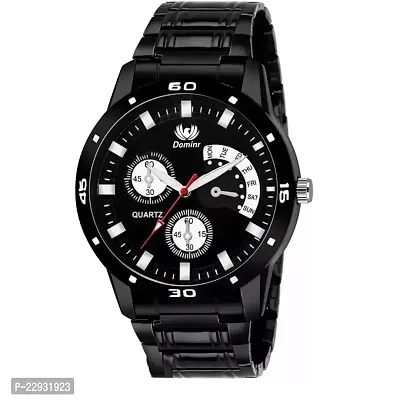 Stylish Black Metal Analog Watches For Men-thumb0