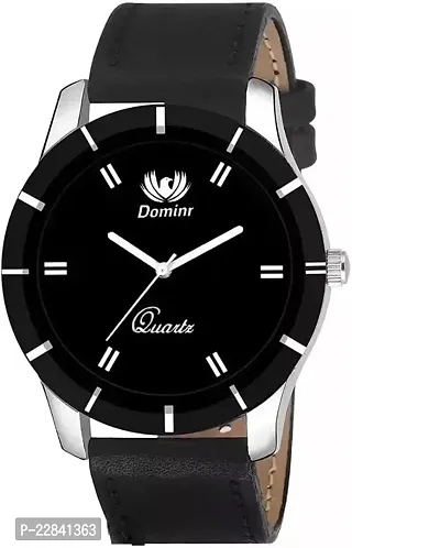 Stylish Black Leather Analog Watches For Men-thumb0