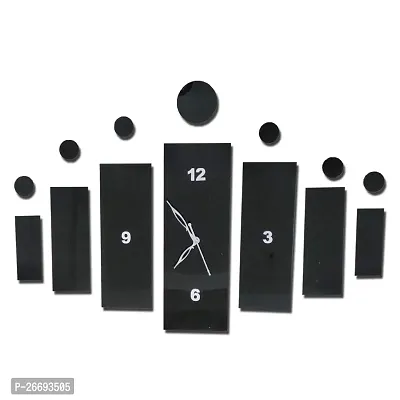 Designer Black Wood Analog Wall Clock-thumb0