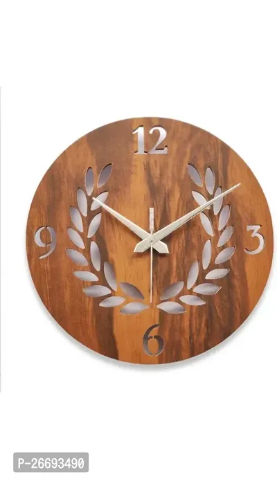 Designer Brown Wood Analog Wall Clock