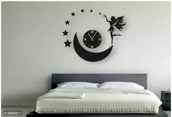 Designer Black Wood Analog Wall Clock