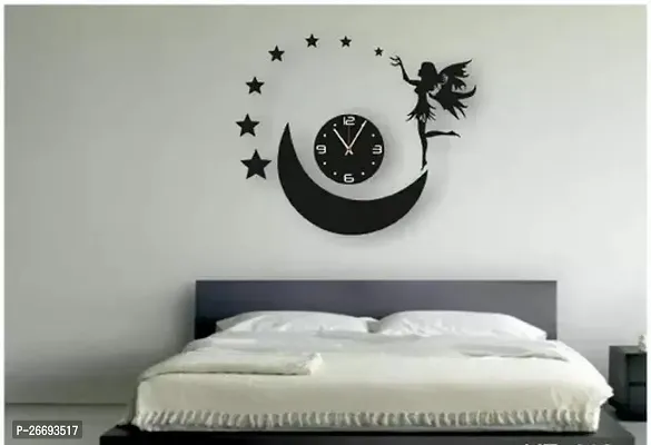 Designer Black Wood Analog Wall Clock-thumb0