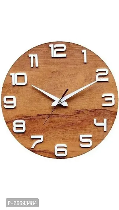 Designer Brown Wood Analog Wall Clock