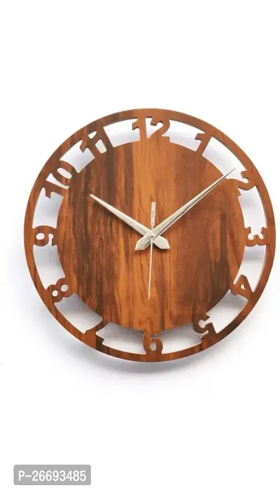 Designer Brown Wood Analog Wall Clock