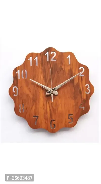 Designer Brown Wood Analog Wall Clock