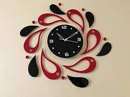 Designer Multicoloured Wood Analog Wall Clock-thumb2