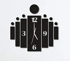 Designer Black Wood Analog Wall Clock-thumb2