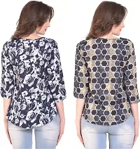 Elegant Cotton Blend Printed Top For Women And Girls- Pack Of 2-thumb1