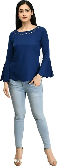 Elegant Crepe Solid Top For Women And Girls- Pack Of 2-thumb3