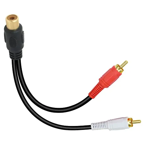 MX RCA Y Adapter - 1 Female to 2 RCA Male for Digital Audio or Subwoofer : 0.2 MTR LENGTH