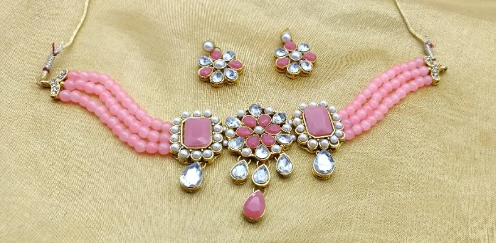 Exclusive Stylish Pearl Work Jewellery Set