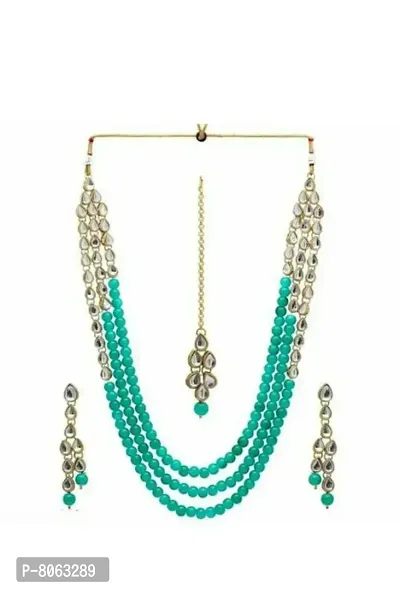 Stylish Fancy Alloy Kundan Pearl Jewellery Set For Women