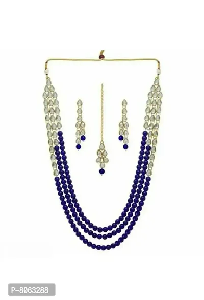 Stylish Fancy Alloy Kundan Pearl Jewellery Set For Women