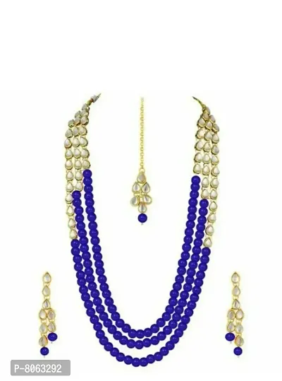 Stylish Fancy Alloy Kundan Pearl Jewellery Set For Women