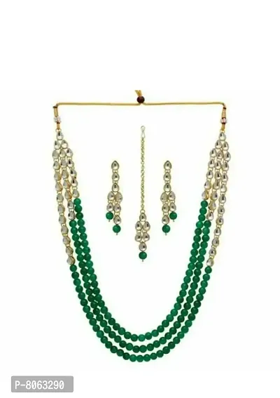 Stylish Fancy Alloy Kundan Pearl Jewellery Set For Women