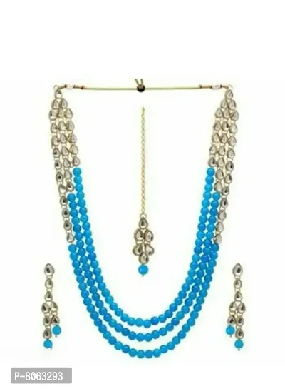 Stylish Fancy Alloy Kundan Pearl Jewellery Set For Women