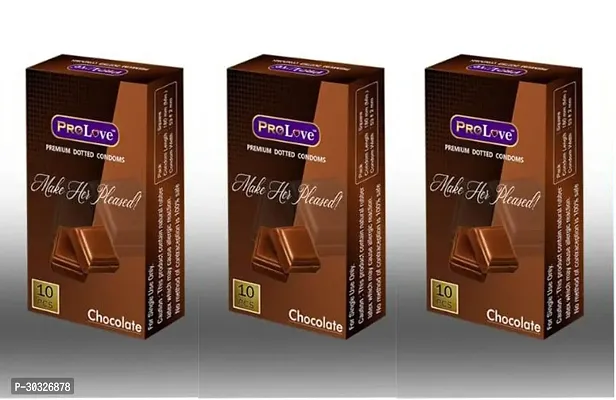 PRO Love Chocolate Flavour Condom ( Pack of 3 - 30 Sheets )-thumb0