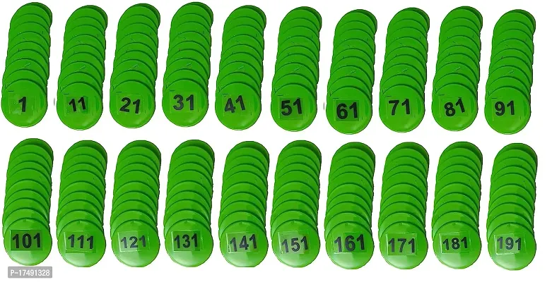 Morel Plastic Token / Coins With Numeric Numbers 1 To 200, (Pack 1) 200 Coins-thumb0