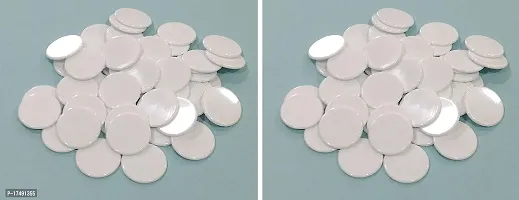 Morel White Plastic Round Shape Plain Token Disctiles Coin, Chips For Shop, Board Games, Stores, Casino, School |200 Coins