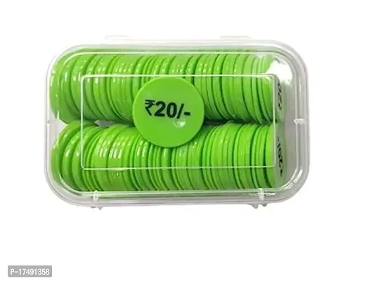 Morel Green Plastic Round Shape 20 Rs Token Coin, Chips For Shop, Restaurants Cantin, Milk-Dairy |Total -100 Coins Poker Rummy Token Coins