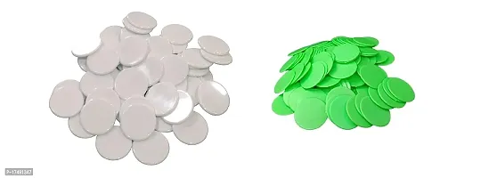 Plastic Counter Chip Plastic Coloured Chips Tokens Disc Tiles For Counting Kids School Game Activity Learning For Kids School Casino 100 Coins White And 100 Coins Green