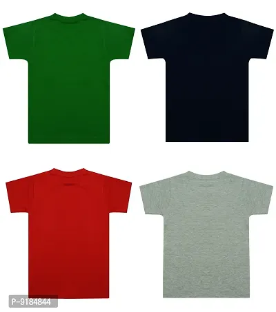 Stylish Cotton Printed Multicoloured T-shirt For Baby Boys Pack Of 4-thumb2