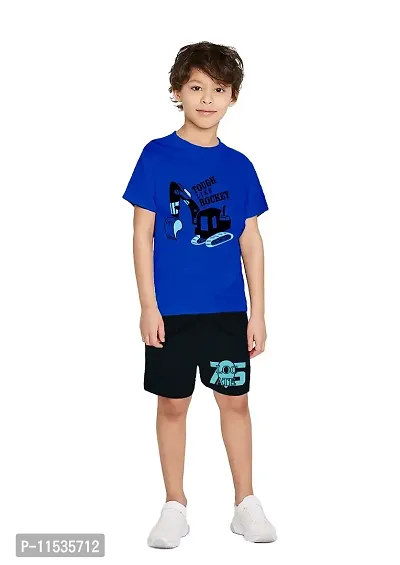 SILVER FANG Boys Cotton T-shirt  Shorts Combo-thumb0