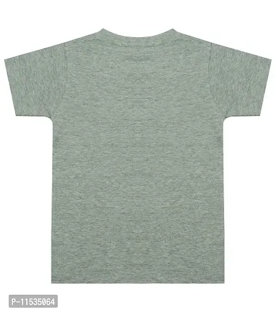 SILVER FANG Regular Fit Boys Cotton Half Sleeve Tshirt Grey-thumb2
