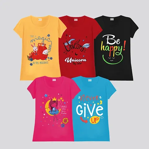 Cute girls t shirt pack of 5