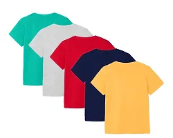 Tshirts  Polos Round Neck Pure Cotton Half Sleeve T-shirt for Boys kids wear | t shirt for kids | t shirt for boys | t shirt | tshirt | tshirt boys | boys tshirt | boys t tshirts | dress pack of 5-thumb1