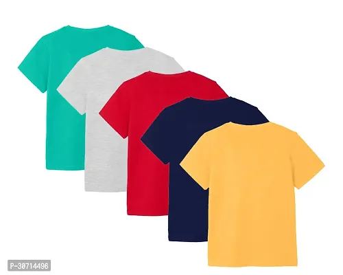 Tshirts  Polos Round Neck Pure Cotton Half Sleeve T-shirt for Boys kids wear | t shirt for kids | t shirt for boys | t shirt | tshirt | tshirt boys | boys tshirt | boys t tshirts | dress pack of 5-thumb2