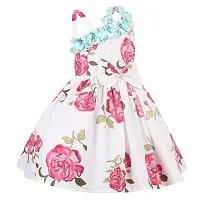 Alina-Enterprises Cotton Printed one Shoulder Frock for Girls-thumb3