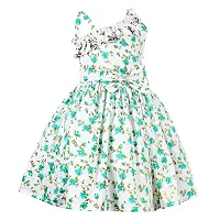 Alina-Enterprises Cotton Printed one Shoulder Frock for Girls-thumb2