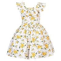 Alina Enterprises Cotton Floral Digital Printed Girl's Frock for Summer-thumb2