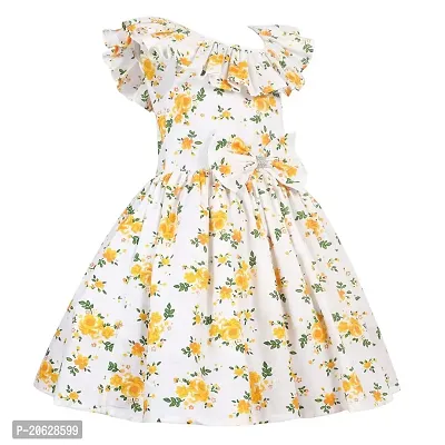 Alina Enterprises Cotton Floral Printed Girl's Frocks.-thumb5