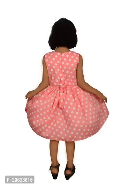 Alina-Enterprises Cotton Printed Girl's Frocks, Comfortable Dress for Girl Kid Pink-thumb4